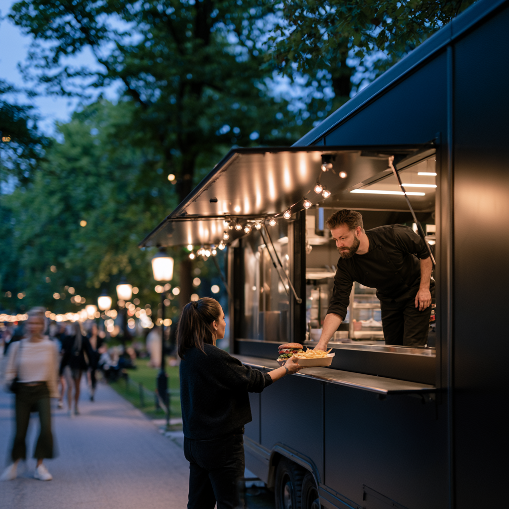 Smashed burger med frites
